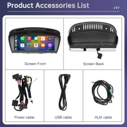 Wireless CarPlay Touch Screen For BMW 5 Series E60 E61 E63 3 Series E90 E91 E92 E93 CCC/CIC Android Auto Monitor Radio Player