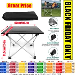 EFAN Ultralight Portable Folding Camping Table Foldable Outdoor Dinner Desk High Strength Aluminum Alloy For Garden Party Picnic