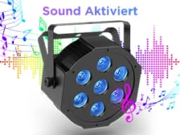 U'King 4PCS Stage Light 7x3W RGBW LED Par Light DMX 7 Channel Light Sound Activated Party Light For Nightclub Party Disco DJ KTV