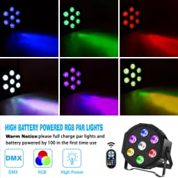 U'King 4PCS Stage Light 7x3W RGBW LED Par Light DMX 7 Channel Light Sound Activated Party Light For Nightclub Party Disco DJ KTV