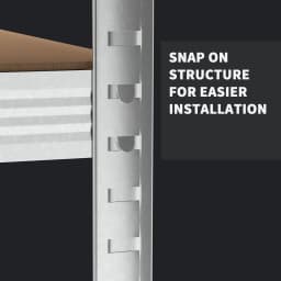 5 Tier Heavy Duty Garage Shelf Unit, Metal Frame, Boltless Design, Easy to Assemble, 875kg Capacity, 200 x 100 x 50 cm