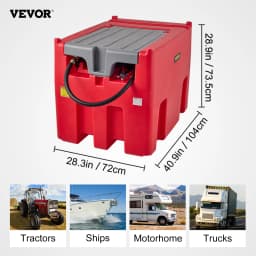 SucceBuy Portable Diesel Tank 58/116Gal & 10 GPM Flow Rate Diesel Fuel Tank with 12V Electric Transfer Pump and 13ft Hose