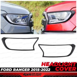 2PCS Head Lights Cover Headlight Cover Trim Guard For Ford Ranger 2015-2022 WILDTRAK XLS XLT LIMITED XL Light Cover Trims