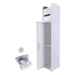 DayPlus Bathroom Floor Cabinet Home Storage Cabinet with Doors and Shelves, Home Furniture Unit, 16 x 15 x 80 cm