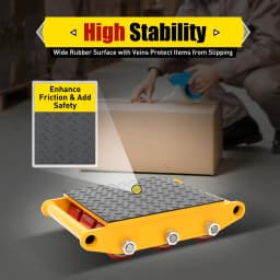 15Ton/33000LB Heavy Duty Machinery Mover Machine Dolly Skate Machinery Roller Mover Cargo Trolley 1