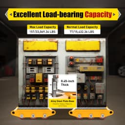 15Ton/33000LB Heavy Duty Machinery Mover Machine Dolly Skate Machinery Roller Mover Cargo Trolley 1