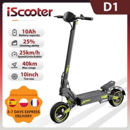 10 Inch Electric Scooter 48V 10Ah 40km Long Range Swing-arm Suspension Foldable Off-Road Electric kick Scooters