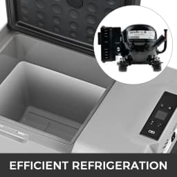 SucceBuy 30L 40L 50L Car Refrigerator Portable Compressor Fridge Freezer W/ Wheel & Draw Bar for Camping Picnic Boating Use