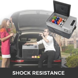 SucceBuy 30L 40L 50L Car Refrigerator Portable Compressor Fridge Freezer W/ Wheel & Draw Bar for Camping Picnic Boating Use