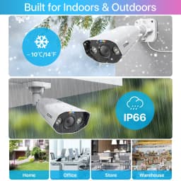 ZOSI 16CH 4K PoE Security Camera System 2-Way Audio H.265+ 8MP 16CH NVR 4TB HDD for 24/7 Recording 8MP Outdoor PoE IP Cameras
