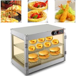 Bymaocar 30-85 °C 800W Warming Cabinet Display Cabinet Hot Counter Attachment Food Insulation Heating Cabinet Food Warmer