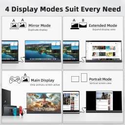 UPERFECT 15.6 inch 1920*1080 Touchscreen IPS Secondary Screen Portable Monitor 100% SRGB USB C HDMI 10-Point Touch Small Computer Display For Gaming PC Phone Laptop Drawing with 2 Speakers VESA