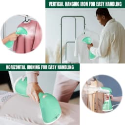 WEIRONG-1500W Clothes Steamer Handheld,Portable Garment Iron+ 300ml Tank,Vertical+Horizontal,Fast Heat-Up,Fast Wrinkle Removal