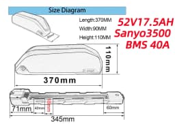 Polly DP‑2 Downtube E‑Bike Lithium Battery,Unterrohr Ersatzakku 36V 24.5Ah 48V 17.5Ah 18650 Cells,Compatible for Bafang BBS02 BBS03 BBSHD Mid‑Drive Motor 1000W‑1500W,Ship From DE Local Warehouse Fast Delivery