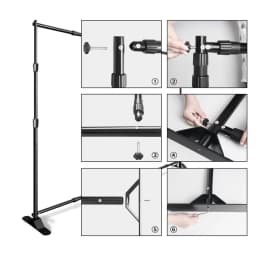 2.5M*3M Professional Backdrop Heavy Duty Thicker Telescopic Display Step And Repeat Stand Photo Background For Photography