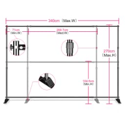 2.5M*3M Professional Backdrop Heavy Duty Thicker Telescopic Display Step And Repeat Stand Photo Background For Photography