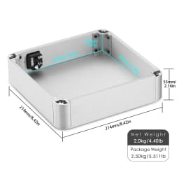 Nobsound Aluminum Housing for DIY Amplifier Amp Enclosure Amplifier Chassis 214×214×55mm