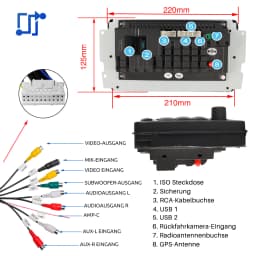 ESSGOO 2 Din Android 13 Car Stereo For Mercedes Benz C-Class W203 CLK W209 Radio Multimedia GPS Navigation Carplay