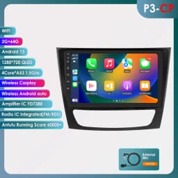 9" Hizpo Android Car Radio for Mercedes Benz E-Class W211 W219 G-Class W463 CLK W209 2001 - 2009 RDS DSP GPS BT 4G Auto CarPlay