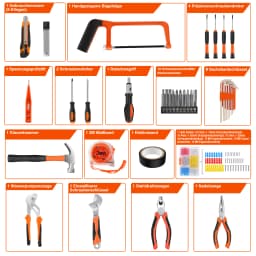 Tool Kit Set Box 102 Pieces, Home Repair DIY Tools Box, Basic Hand Toolbox Sets for Home, Universal and Household