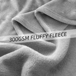 Good Nite Cuddle blanket Fluffy Fleece Day blanket for Adults Soft Sofa blanket Warm & Machine Washable Grey