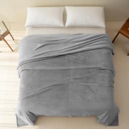 Good Nite Cuddle blanket Fluffy Fleece Day blanket for Adults Soft Sofa blanket Warm & Machine Washable Grey