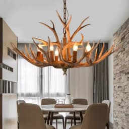 Vintage Antler LED Chandelier Light Retro Deer Horn Restaurant Pendant Lamp LOFT Deer Horn Hanglamp