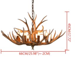 Vintage Antler LED Chandelier Light Retro Deer Horn Restaurant Pendant Lamp LOFT Deer Horn Hanglamp