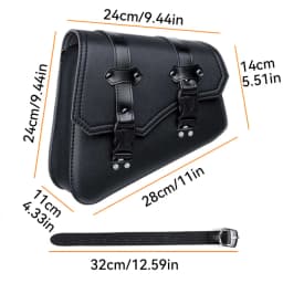 Motorcycle Saddlebags Side Tool Bag Luggage Saddle Bag Pouch Black Universal PU Leather For Honda/Suzuki/Kawasaki/Yamaha