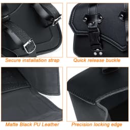 Motorcycle Saddlebags Side Tool Bag Luggage Saddle Bag Pouch Black Universal PU Leather For Honda/Suzuki/Kawasaki/Yamaha