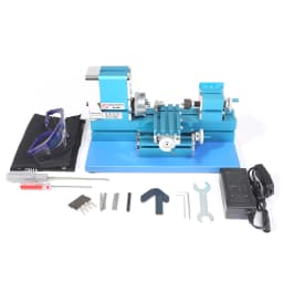 Mini Metal Lathe 36W CNC DIY Woodworking Lathe Machine 20000RPM Milling Bench Top Digital Lathe Education Modelmaking