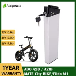 36V Ebike Battery For ADO A20 A20F MATE City BIKE Fiido M1 Folding Electric Bike 36V 10.4Ah 12.5Ah 17.5Ah Replacement Battery