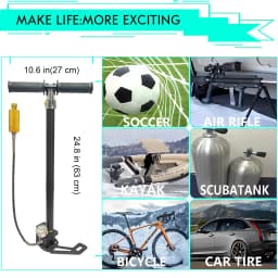NUOGE 4Stage 30mpa 4500Psi PCP Hand Pump High Pressure Operated HPA Tank Hunting Car Bicycle