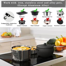 Karinear Built-in 3-Burner Induction Hob with Flexzone, Touch Control, TImer, Boost, Safety Lock, 6800W