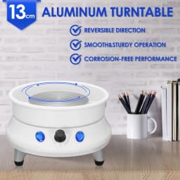 Electric Pottery Wheel Machine, 13cm Pottery Wheel Molding Machine 0-200 U/min Ceramic Machine 60W DIY ton Tool