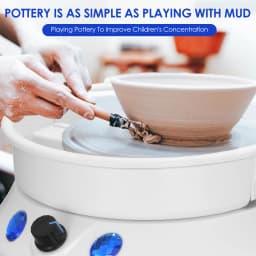 Electric Pottery Wheel Machine, 13cm Pottery Wheel Molding Machine 0-200 U/min Ceramic Machine 60W DIY ton Tool