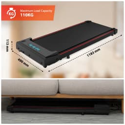 CITYSPORTS PRO Treadmill, Walking Pad, Treadmill with Incline, Space Saving, Shock Absorption, Wide Running Belt