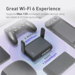 GL.iNet GL-AXT1800 (Slate AX) Travel Router, Pocket Wi-Fi 6 Wireless Internet Router, Portable VPN Routers WiFi for Travel, Public Computer Routers, Business, Moblie/RV/Cruise/Plane