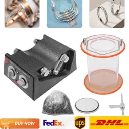 Electric Jewelry Polisher Beads Polishing Machine Kit with Timer for Metal Jewelry Polishing and Grinding