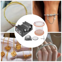 Electric Jewelry Polisher Beads Polishing Machine Kit with Timer for Metal Jewelry Polishing and Grinding
