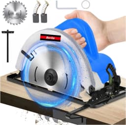PRO Electric Circular Saw,2000W 7-1/2 Inches(185mm)Adjustable Cutting Depth 5500RPM 0 to 45° Bevel Angle Circular Wood/Metal Saw