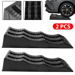 2pcs Car Ramps RV Wheel Chocks 3-Step Camper Leveling Blocks Trailer Wheel Chocks And Levelers Heavy Duty Tire Ramp