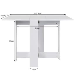 Dining Table, 103*76*73.4cm, for 4-6 People, Suitable for Dining Room, Living Room, Bed