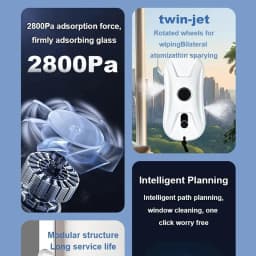 DIVEDEER RA2-02 Intelligent Window Cleaner Bi-directional Double Spray New Window Cleaner Automatic Dual Spray Mini-Type Machine