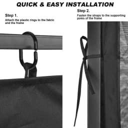 Mosquito Net for Gazebo Outdoor Canopy Insect Net Mosquito Netting with Zippers Mosquito Curtain for Garden Patio Mosquito Mesh