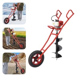 52CC 1.46KW Earth Drill with Wheel Auger Bit Portable for Fence Post Planting Excavation Projects