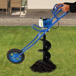 52CC 1.46KW Earth Drill with Wheel Auger Bit Portable for Fence Post Planting Excavation Projects