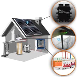 1600Watt Grid on MPPT Solar Inverter with WiFi 22-50VDC IP65 Micro Converter 230V AC Residential For Solar Panel PV Power System