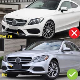 2058853123 Front Bumper Lower Lip Chrome Trim for Mercedes Benz C Class W205 C300 Front Splitter Lip 2015 2016 2017 2018