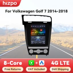 Hizpo Android 13 Wireless Carplay Auto Car Multimedia Player for VW Volkswagen Golf 7 2014-2018 for Tesla Style Screen 9.7" Wifi